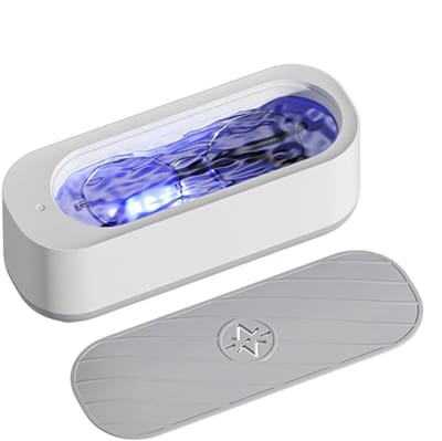 Ultrasone Reiniger - Sieraden Schoonmaker - Voorwerpen Reinigen - Draadloos UV Licht - 250 ml Tank - Wit