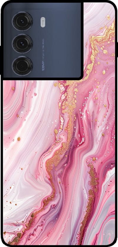 Smartphonica Telefoonhoesje Geschikt voor Motorola Moto G200 5G / Edge S30 met marmer opdruk - TPU backcover case marble design - Roze geschikt voor Motorola Edge S30;Motorola Moto G200 5G