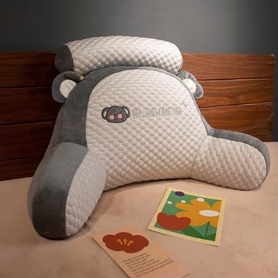 Leeskussen Rugsteun - Comfortabel Zitkussen - Ontspannen Lezen - Zijde Gevoel - 70x50cm - Grijs