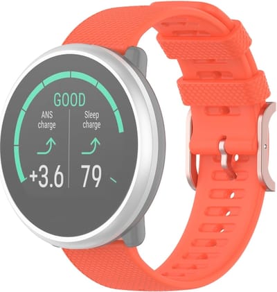 Siliconen bandje - geschikt voor Huawei Watch GT 2 42 mm / GT 3 42 mm Active / Elegant / GT 3 Pro 43 mm en Polar Ignite 2 / 3 / Pacer / Unite - oranje