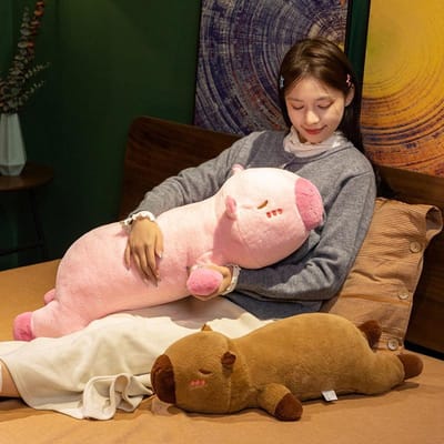 Kawaii Capybara Pluche Speelgoed Grote Zachte Kussen Schattig Dier Knuffel Cadeau voor Meisjes Verjaardag Knuffel Capybara 60cm bruin