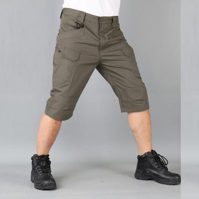 IX7 City Tactische Militaire Camouflage Shorts Outdoor Multi Pockets Wandelshorts Broek Sport Trekking Training Cargo Shorts XXXXXL gray