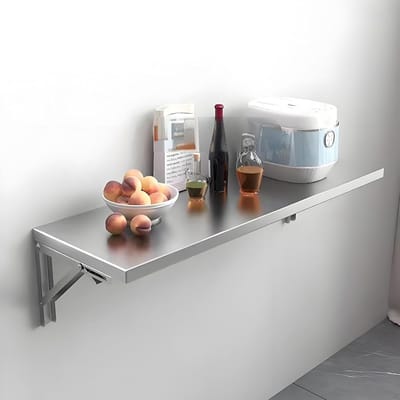 Opvouwbaar Wandbureau - Klapptafel Bureau - Ruimtebesparend Werken - Glad Reinigbaar Oppervlak - 120 x 25 cm