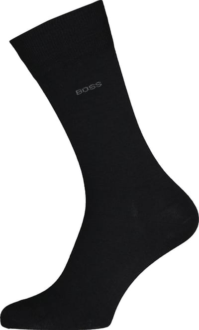 BOSS John uni (1-pack) - herensokken wol met katoen - zwart