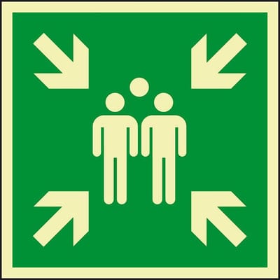 Verzamelplaats bord ISO 7010