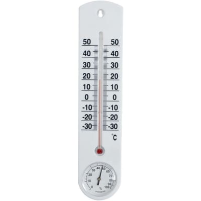 Orion - Thermometer met Hygrometer - 25 cm - Leesbare Schaal - Duurzaam