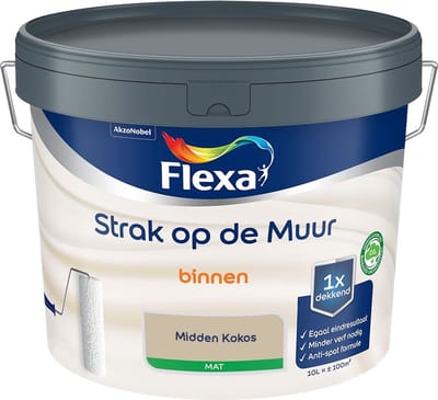 Flexa - Strak Op De Muur Binnen Mat - Midden Kokos - Mengverf - 10 L