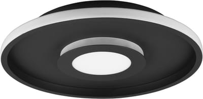 TRIO ASCARI - Plafondlamp - Zwart mat - incl. 1x SMD 35W - Dimbaar met schakelaar - Plafondbevestiging - Niet geschikt voor externe dimmer - Lichtbron niet vervangbaar - Badkamerverlichting