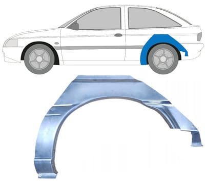 Reparatiepaneel achterspatbord voor Ford Escort 1995-2000 / Links