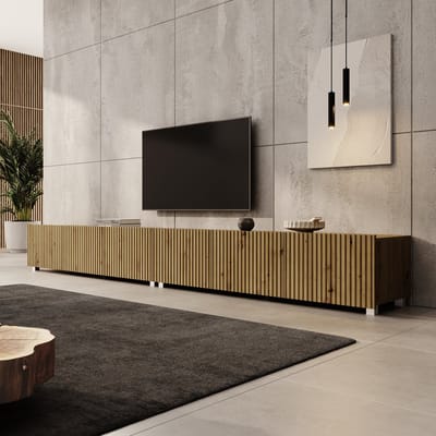Meubella - TV-Meubel Kenderes - Eiken - 300 cm