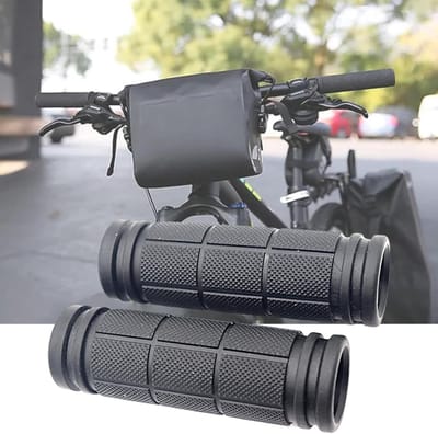 Fiets Stuur Mouwen - Handvat Grips - Comfortabel Fietsen - Schokabsorberend Anti-slip - 90 mm Lengte - Zwart