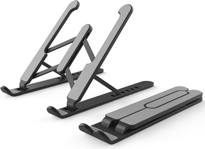 Opvouwbare Laptopstandaard - Verstelbaar 6 Hoogtes - Lichtgewicht Ergonomisch - Geschikt voor 16 Inch MacBook Air Tablet Dell HP - Grijs