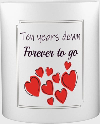 Akyol - 10 jaar relatie jubileum cadeau - Getrouwd mok - Mok met opdruk - 10 jaar relatie cadeau - 10 jaar samen - Cadeau Liefde - jubileum cadeau relatie - 350 ML inhoud