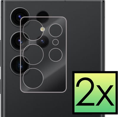 Camera Lens Protector - 2 Stuks - Geschikt voor Samsung Galaxy S23 Ultra - Camera Screenprotector - Beschermglas - Gehard Glas - Tempered Glass - Screen Protector