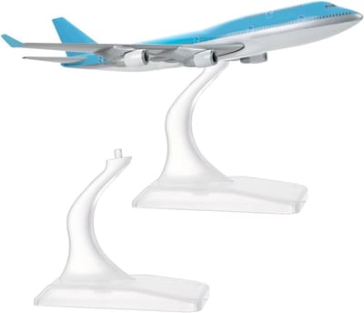 2 Stuks Mini Model Vliegtuighouders 1:400 - Duidelijke Tentoonstellingsstand voor Modelvliegtuigen, Perfect voor Verzamelaars en Tentoonstellingen