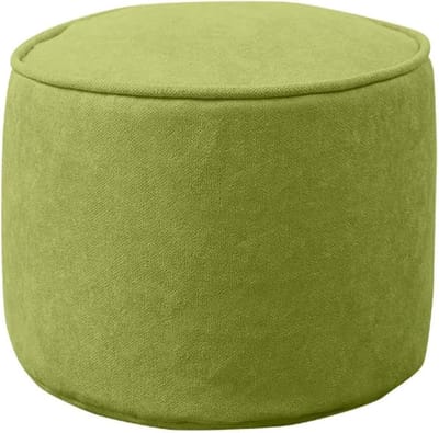 Pouf Voetenbank - Ottomaan Zetel - Extra Zitplaats - Afneembare Hoes - 40x40x30cm - Lichtgroen