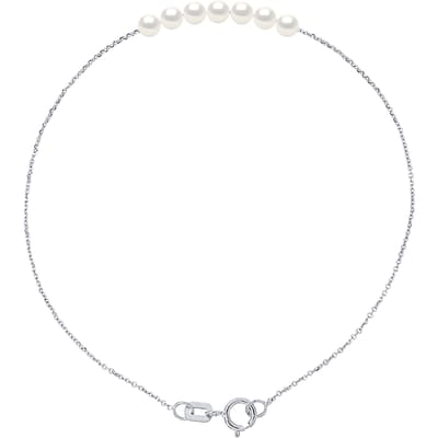 TRINIDAD Bracelet 7 Water Parels Sweet Ronde 34mm White Natural White Gold Chain Convict
