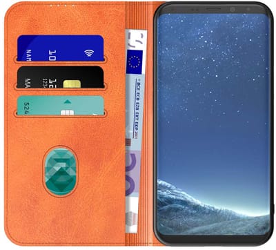 Geschikt voor Samsung Galaxy S8 Plus Telefoonhoesje Bruin Kunstleer Met Magnetische Sluiting - Portemonnee BookCase Met Pasjeshouder - ProtX