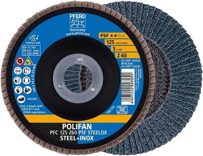 Waaierschijf 125mm Z60 Conisch voor Staal en RVS (5 Stuks)