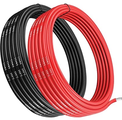 12 AWG siliconen draad - 5 meter flexibele elektrische kabel met hoge temperatuur weerstandsvermogen
