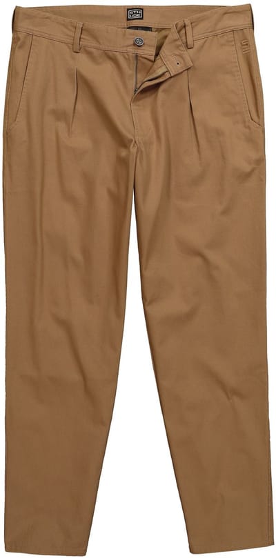 STHUGE - Heren - Bandplooibroek Tapered Loose Fit - Zandsteen - Maat 52