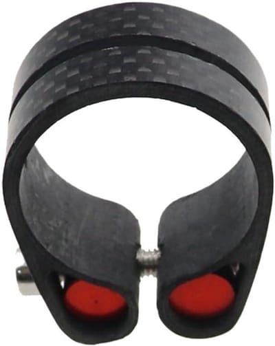 Fietszadelklem - Zadelpen klem - Veilig Fietsen - Lichtgewicht Koolstofvezel - 27.2 30.8 31.6 mm - Mat Zwart