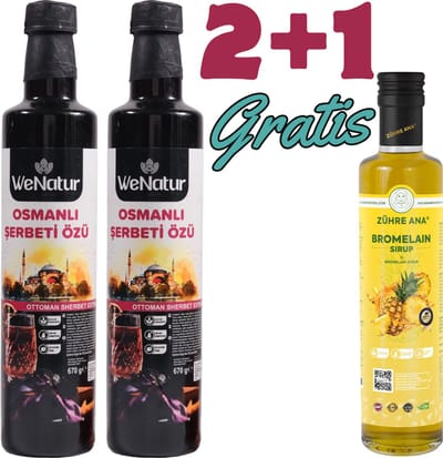Zühre Ana Bromelaïne Siroop Set – WeNatur Ottomaans Erfgoed Siroop – 2‑delige Combinatie