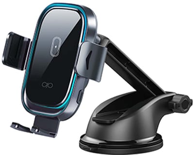 Force Case, Autohouder met Draadloos Opladen 15W Verstelbare en Stevige Arm, Zwart
