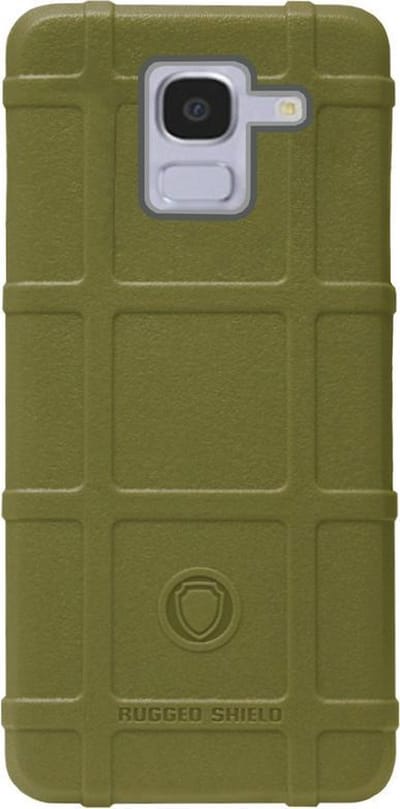 - RUGGED SHIELD Rubber Bumper Case Hoesje Geschikt voor Samsung Galaxy J6 Plus (2018) - Groen