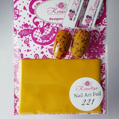 Korneliya Nailart folie - Transfer folie - Nagel Folie Mat CraquelÃ© Mosterdgeel 221