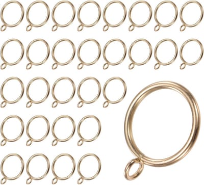 Set van 30 Gouden Gordijnringen met Oogje voor Gordijnroede 32mm