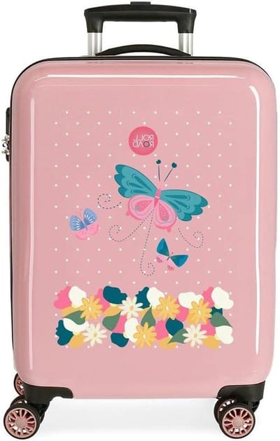 Koffer handbagage - Reiskoffer trolley - Vakantie reizen - Zijcombinatieslot - 38 x 55 x 20 cm - Roze