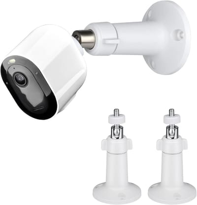 Camera Wandhouder - Bevestiging Beugel - Beveiliging Monteren - Universele 1/4" aansluiting - 2 stuks - Wit