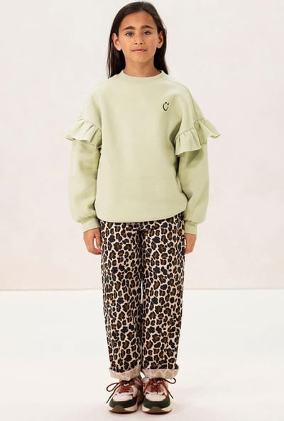 Sissy-Boy - Bruine straight leg jeans met leopard print