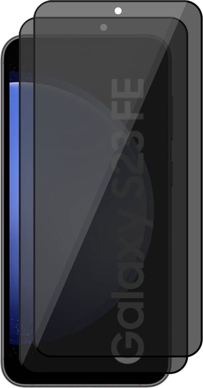 Privacy Screenprotector geschikt voor Samsung Galaxy S23 FE - 2x Volledig Dekkend Glas Screen Protector