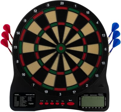KOTO - Soft 590 Elektronisch Dartbord - 39X1.5X43.3 cm - 32 Spellen - 590 Spelvarianten