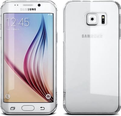LuxeBass Hoesje geschikt voor Samsung Galaxy S6 Edge Plus - Silicone case - Kunststof - Soft cover - Transparant