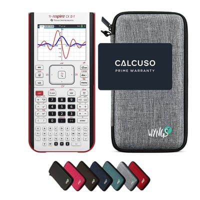 TI-Nspire CX II-T incl. WYNGS Beschermhoes Lichtgrijs - Grafische Rekenmachine - Basis Pakket