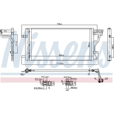 Condensator, airconditioning NISSENS 940831