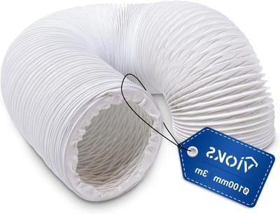 Afzuigslang - Ventilatieslang Universeel - Afzuiging Ventileren - Flexibele PVC Constructie - 3 meter 100 mm - Wit