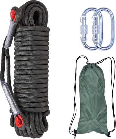 Klimtouw Multifunctioneel Touw - Hulpkabel Veiligheidskabel - Outdoor Activiteiten - Hoge Breeksterkte - 10 Meter - Zwart