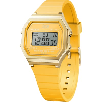 Ice Watch ICE digit retro - Light pineapple 022053 Horloge - Siliconen - Geel - Ø 33 mm