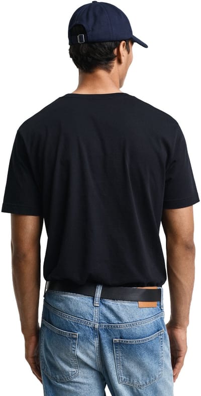 Gant T-Shirt Archive Graphic Chest Shield Print Crew Neck Zwart / male