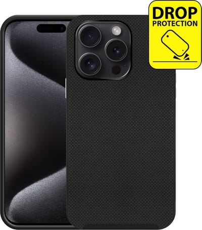 Just in Case hoesje geschikt voor iPhone 15 Pro Hoesje - Drop Protection - Armor Case - Zwart