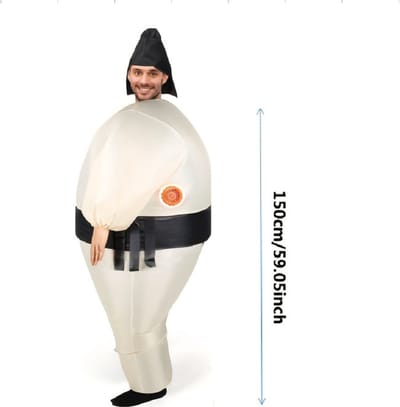 Nivard Halloween Outfit - Halloween Kostuum - Pak - Opblaasbaar Kostuum - Costume - Carnaval - Kinderen - Sumoworstelaar - Carnavalskleding - Dames & Heren