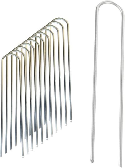 Grondankers Set - Tuinharingen U-vorm - Tuin Vastzetten - Extra Sterke Staaldraad - 1000 Stuks - Zilver
