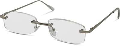 Leesbril Readr. LITE – Zilver/Transparant - sterkte +1.50 - Randloos & ultralicht design - comfortabele unisex leesbril met flexveren
