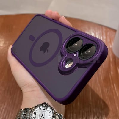 Nieuwe Black Frosting Transparante Antislip Case voor iPhone 16 15 14 13 12 11 Pro Max Plus Lens Bescherming Magsafe Magnetische Mat Zwart Cover For iPhone 14 Pro