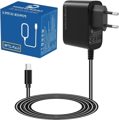 USB-C Adapter - Stroomvoorziening - Mini Computer - GaN Technologie - 27 Watt - Zwart
