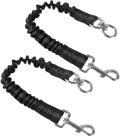 Cosensi- Hondenriem Schokdempend - Reflecterende Lijnverlenging - Nylon Vlechtwerk - 43 tot 58 cm - Automatische Treklijn - Veilig Wandelen - Hondentuig